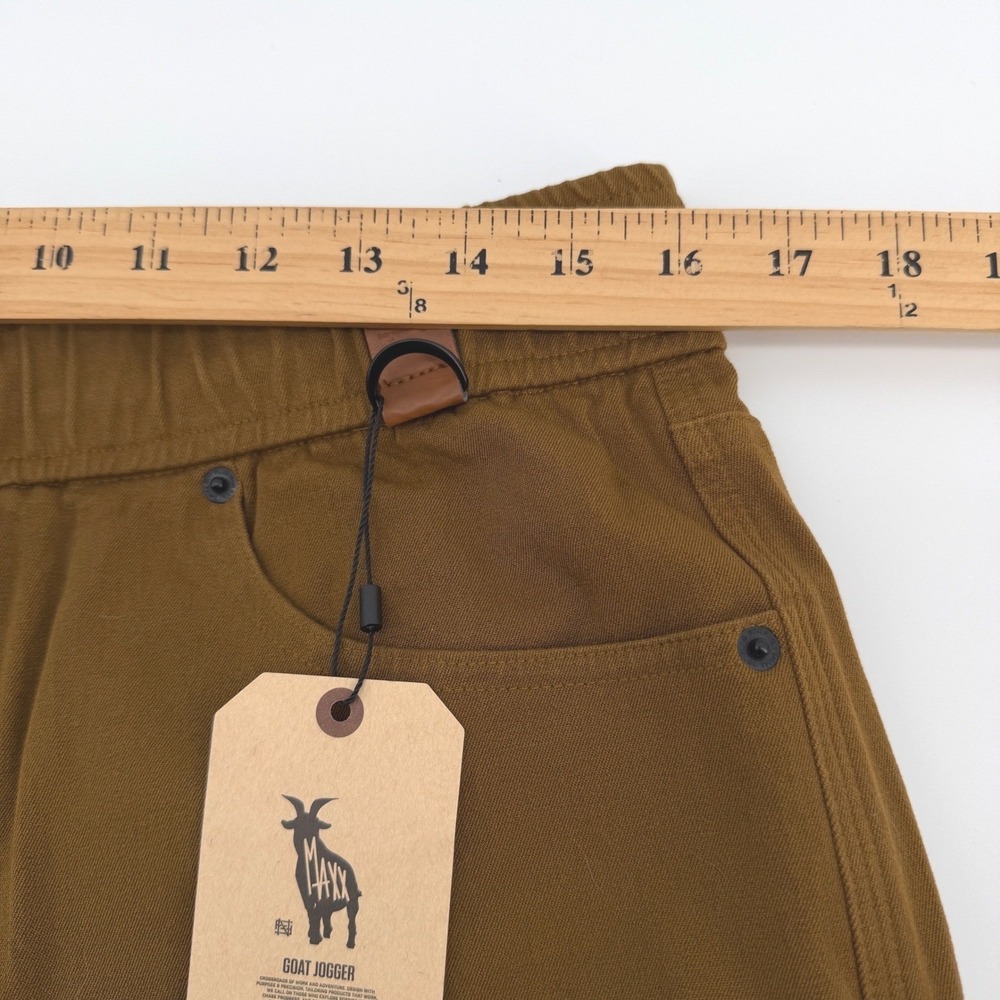 Flag Nor Fail Goat Jogger Pants Mens L Brown Canvas Cargo Utility Streetwear NEW - Picture 12 of 16